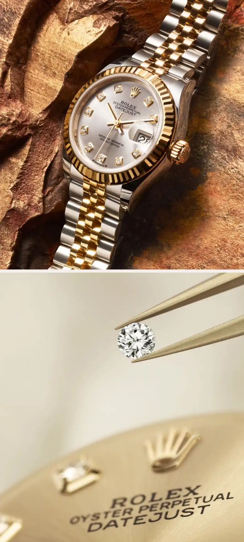 Rolex Lady Datejust M279173 0007 2111uf 002 96734 Lady Datejust M279173 0011 28mm Ambiance Pose Diamants Sur Cadran Flagship Portrait