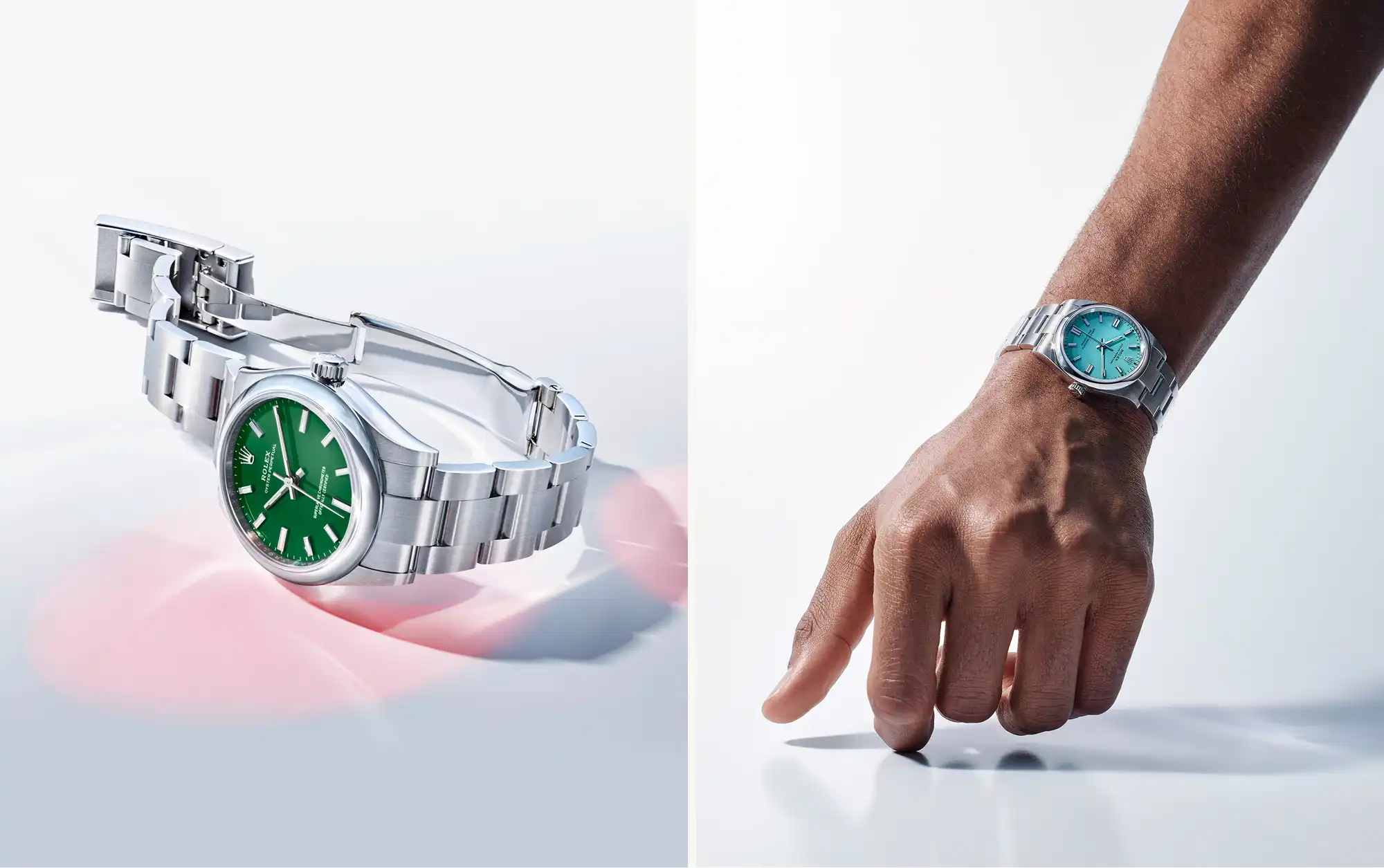 Rolex Oyster Perpetual Reliability And Precision M277200 0006 And M126000 0006 Landscape