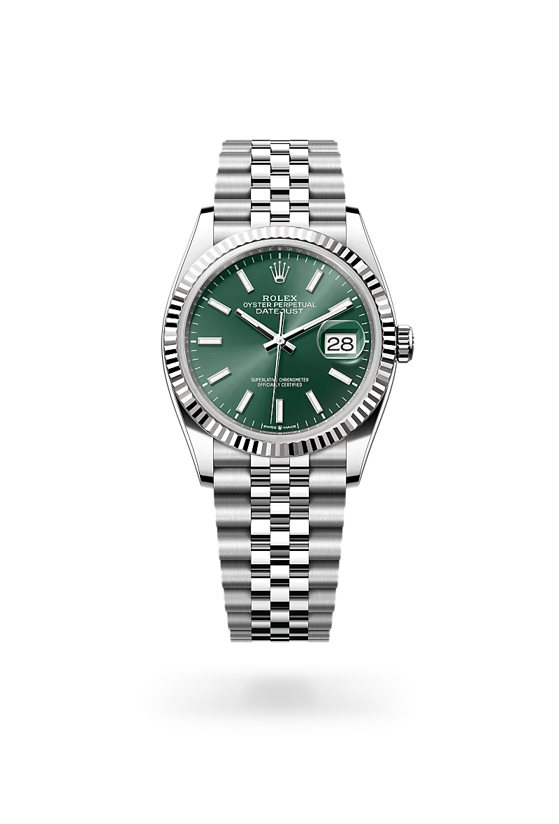 Rolex Datejust Oyster, 36 mm, Oystersteel and white gold