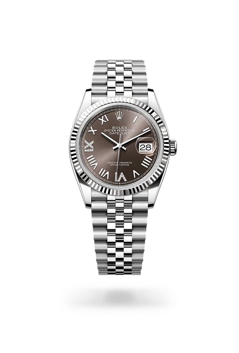 Rolex Datejust Oyster, 36 mm, Oystersteel and white gold