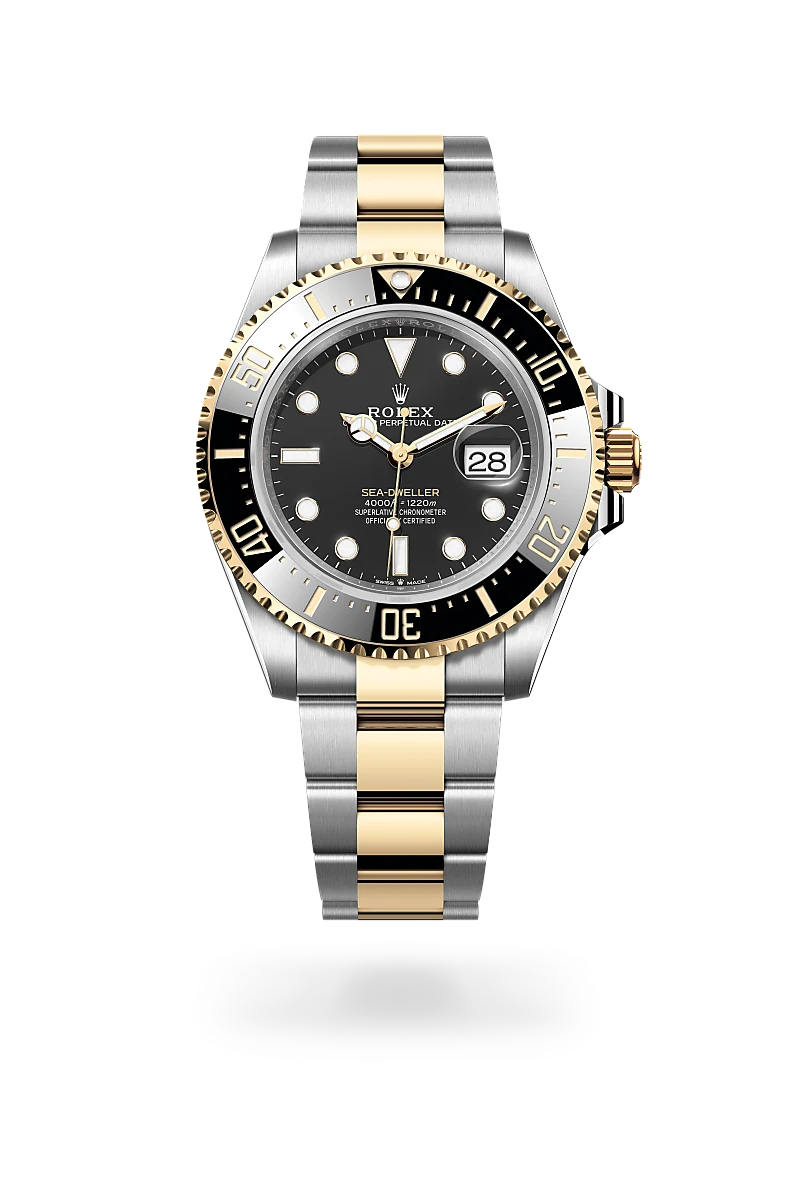 Rolex Sea-Dweller Oyster, 43 mm, acciaio Oystersteel e oro giallo