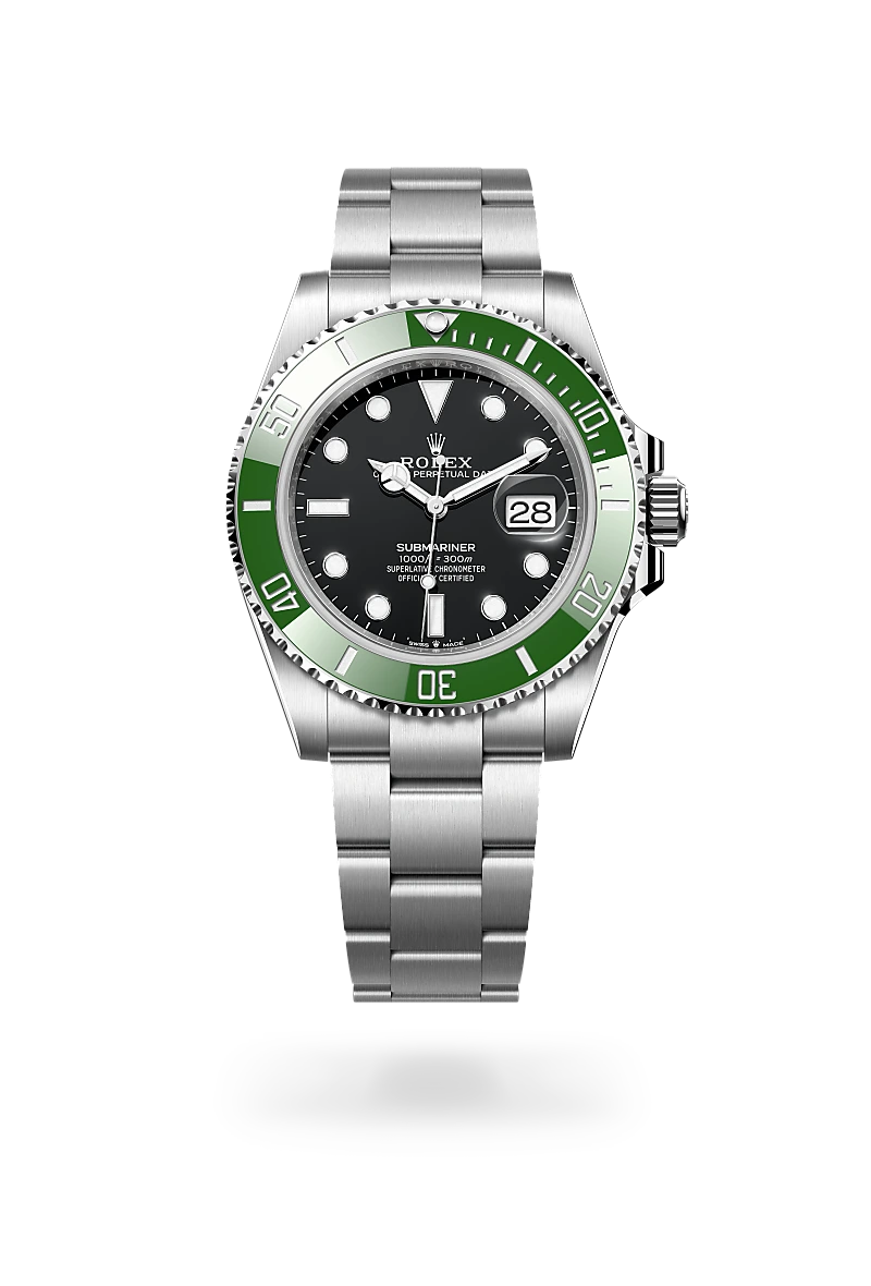Rolex Submariner Oyster, 41 mm, acciaio Oystersteel