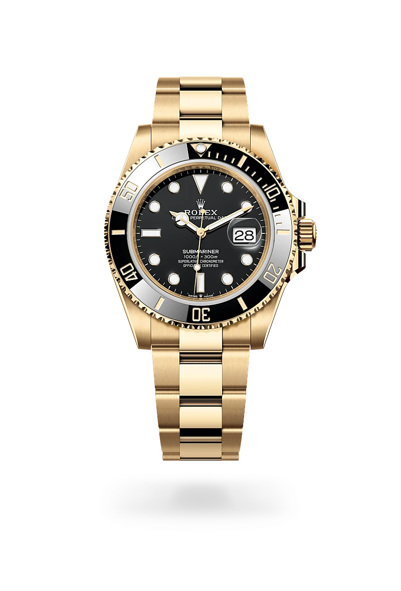 Rolex Submariner Oyster, 41 mm, oro giallo