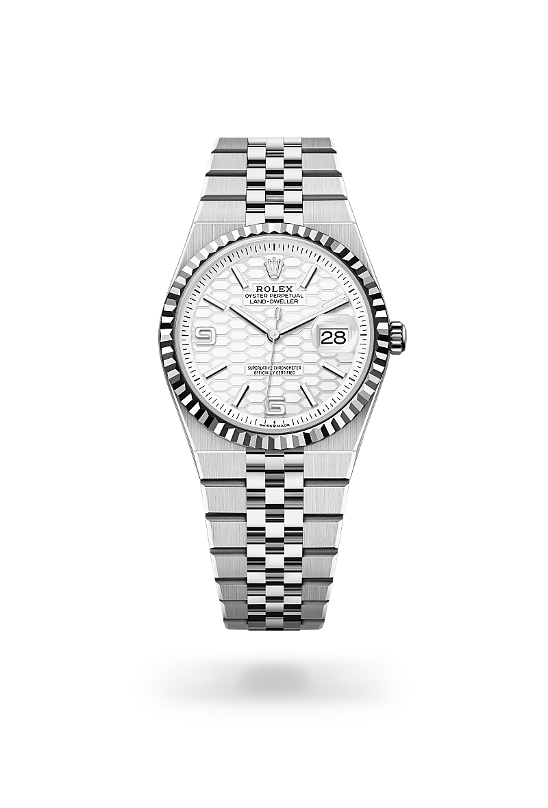 Rolex Land-Dweller Oyster, 36 mm, Oystersteel and white gold