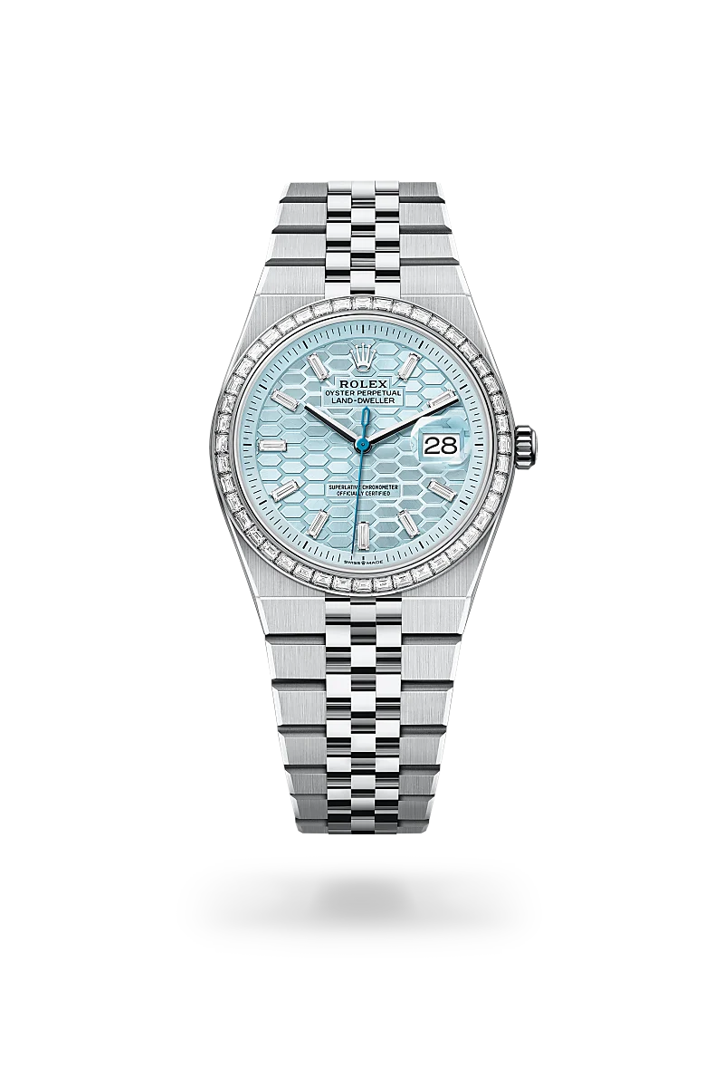 Rolex Land-Dweller Oyster, 36 mm, platinum and diamonds