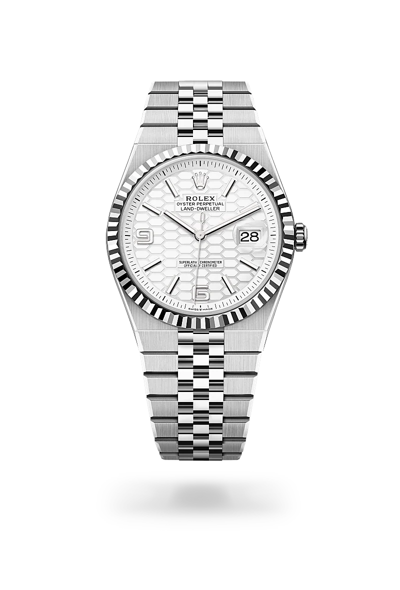 Rolex Land-Dweller Oyster, 40 mm, Oystersteel and white gold