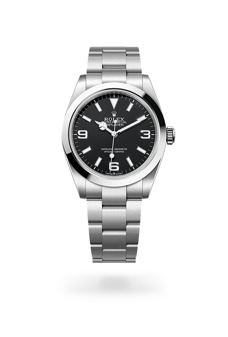 Rolex Explorer Oyster, 40 mm, acciaio Oystersteel