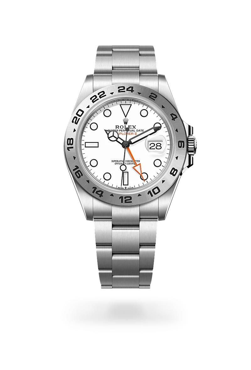 Rolex Explorer II Oyster, 42 mm, acciaio Oystersteel