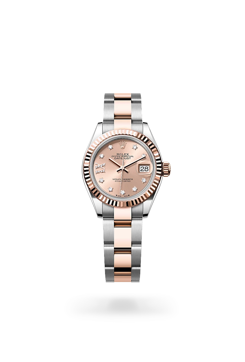 Rolex Lady-Datejust Oyster, 28 mm, acciaio Oystersteel e oro Everose