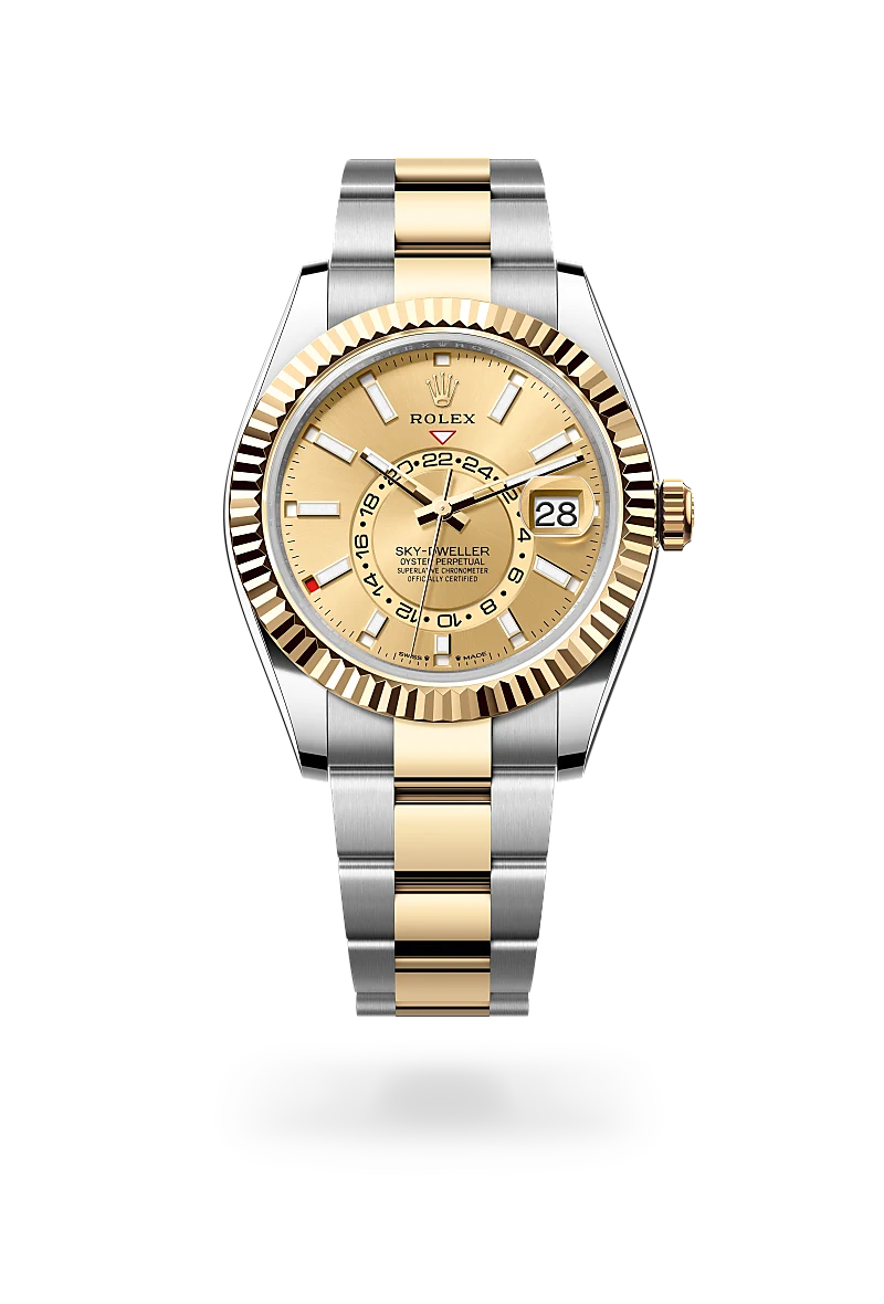 Rolex Sky-Dweller Oyster, 42 mm, acciaio Oystersteel e oro giallo
