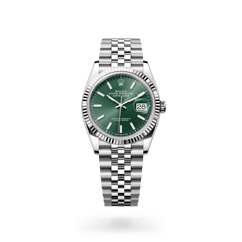 Rolex Datejust Oyster, 36 mm, Oystersteel and white gold