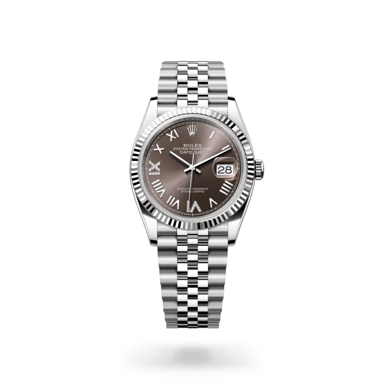 Rolex Datejust Oyster, 36 mm, Oystersteel and white gold