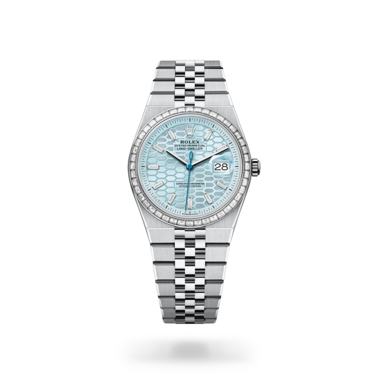 Rolex Land-Dweller Oyster, 36 mm, platinum and diamonds
