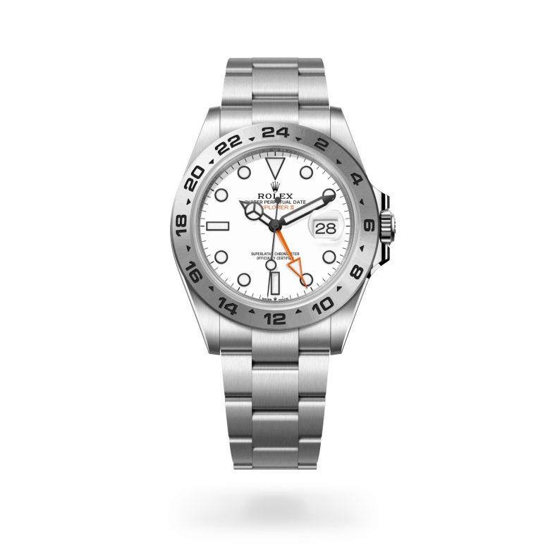 Rolex Explorer II Oyster, 42 mm, acciaio Oystersteel