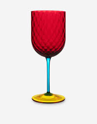 Bicchiere Vino Rosso in Vetro di Murano
