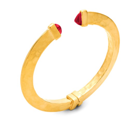 Bangle red blade piccolo dorato