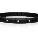 ROBERTO DEMEGLIO Bracciale scacco in ceramica e diamanti