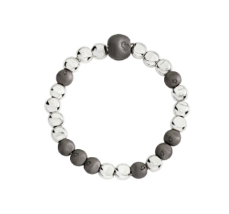 Immagine Bracciale pepite argento e titanio
