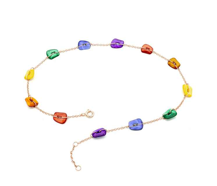 Collana Mini Puzzle Rainbow