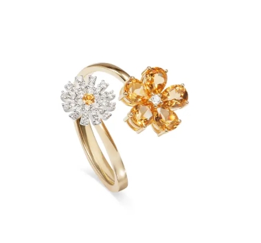 Immagine Anello Margherita Bloom con citrino