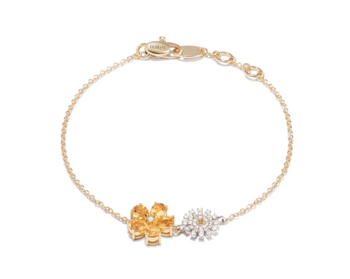 Immagine Bracciale Margherita Bloom con brillanti e quarzo citrino