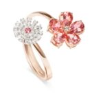 Anello Margherita Bloom tormalina rosa e brillanti